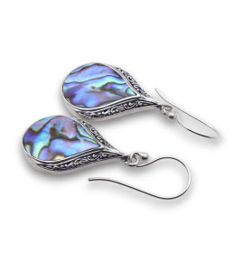 boucles d oreilles nacre abalone