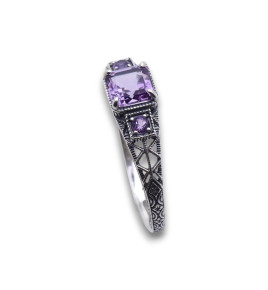 bague améthyste femme