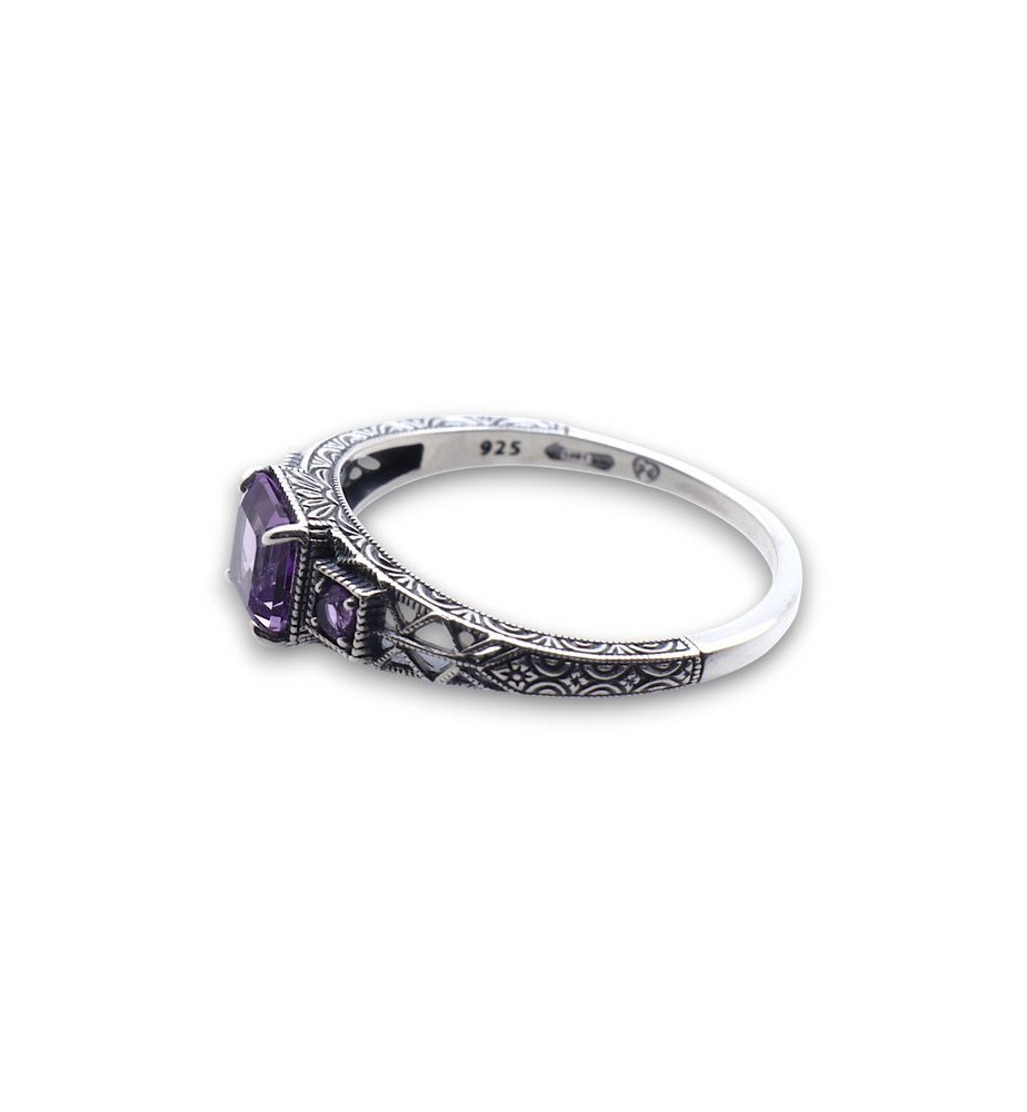 améthyste bague argent