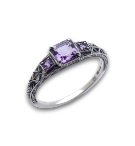 améthyste bague femme