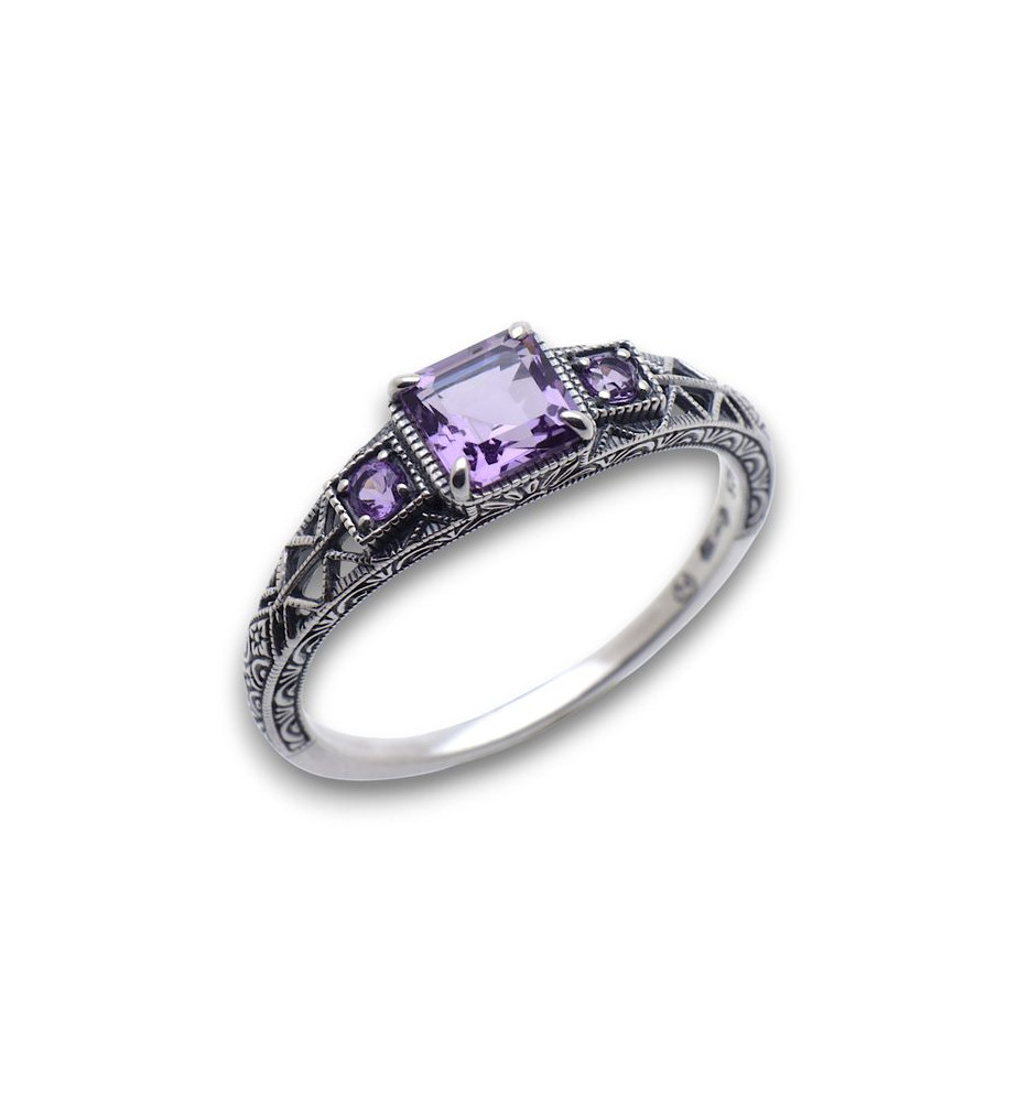 améthyste bague femme