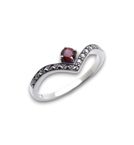 bague grenat femme