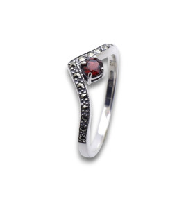 bague grenat rouge
