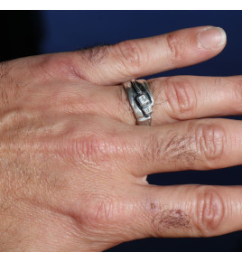 saphir bague argent