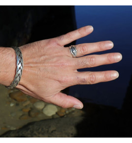 saphir bague homme