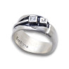 bague argent saphir