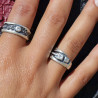 bague argent avec saphir