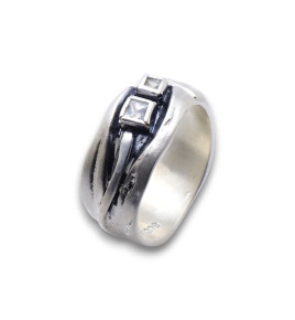 bague argent saphir femme