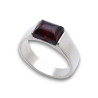 bague ambre et argent