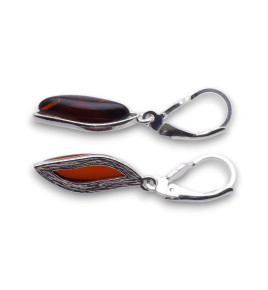 boucles d'oreilles ambre