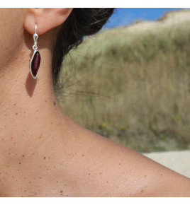 ambre boucle d'oreille