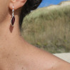 ambre boucle d'oreille
