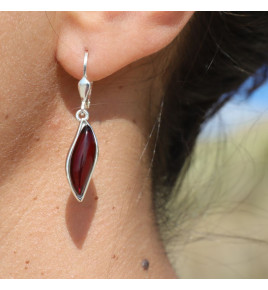 boucle d'oreille ambre