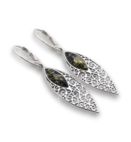 boucle d'oreille ambre