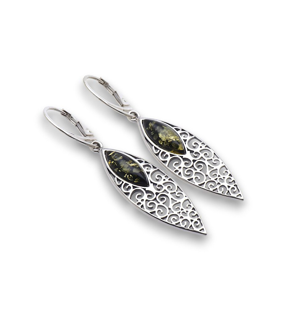 boucle d'oreille ambre