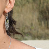 ambre verte boucle d oreille