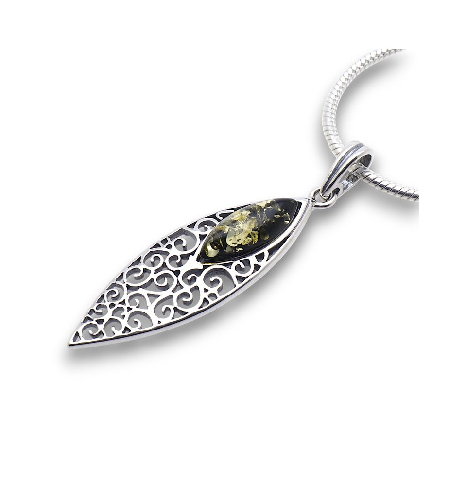 pendentif ambre véritable