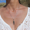 pendentif ambre vert femme