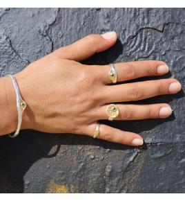 bague argent avec diamant