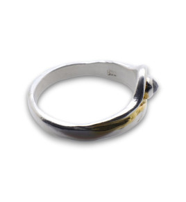 bague argent diamant noir