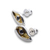 boucles d'oreilles argent diamant noir