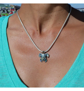 pendentif tortue argent