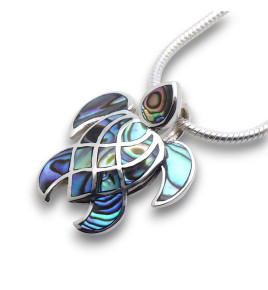 abalone pendentif tortue argent abalone pendentif tortue argent