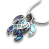 abalone pendentif tortue argent