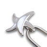 Pendentif en argent 925 et nacre blanche représentant une étoile de mer