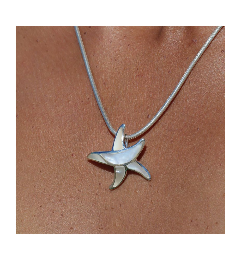 pendentif etoile de mer nacre