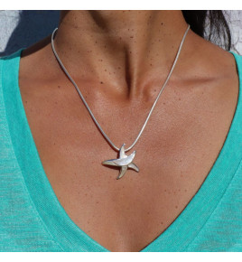 pendentif étoile de mer argent