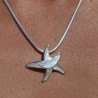 nacre blanche pendentif étoile de mer
