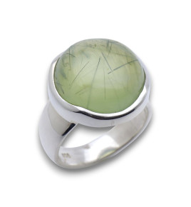 bague prehnite argent