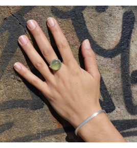 bague pierre de prehnite