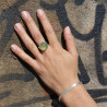 bague pierre de prehnite