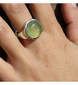 bague prehnite argent
