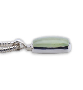 pendentif argent prehnite