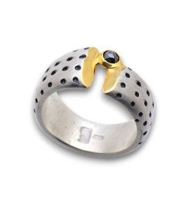 bague argent avec diamant