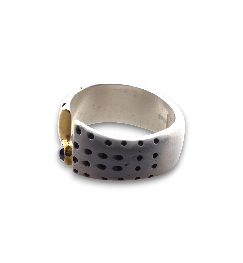 bague argent diamant