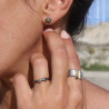 diamant noir puces d oreilles argent