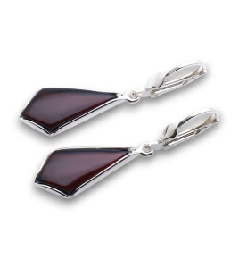 boucles d'oreilles ambre et argent