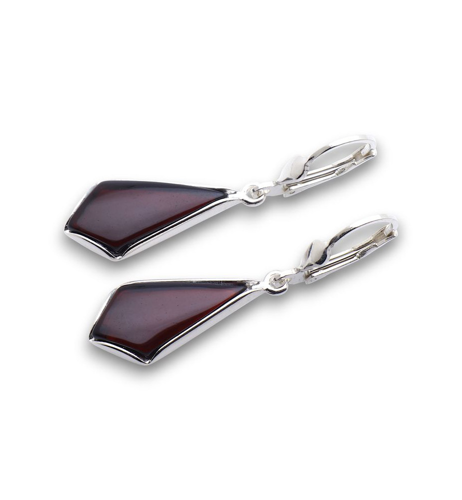 boucles d'oreilles ambre et argent