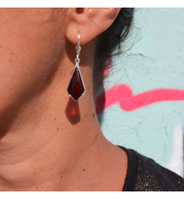 ambre boucle d'oreille