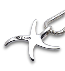 pendentif étoile de mer argent