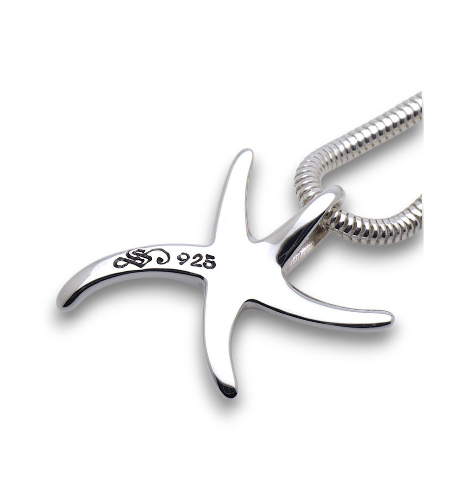 pendentif étoile de mer argent