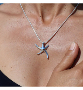 etoile de mer pendentif argent