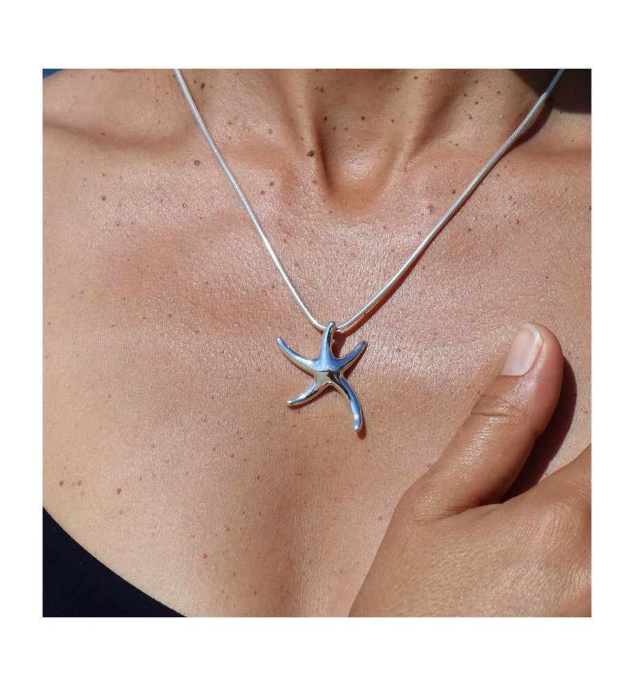 bijoux etoile de mer argent
