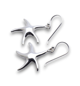 boucles d oreilles étoile de mer argent