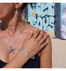 bracelet etoile de mer argent