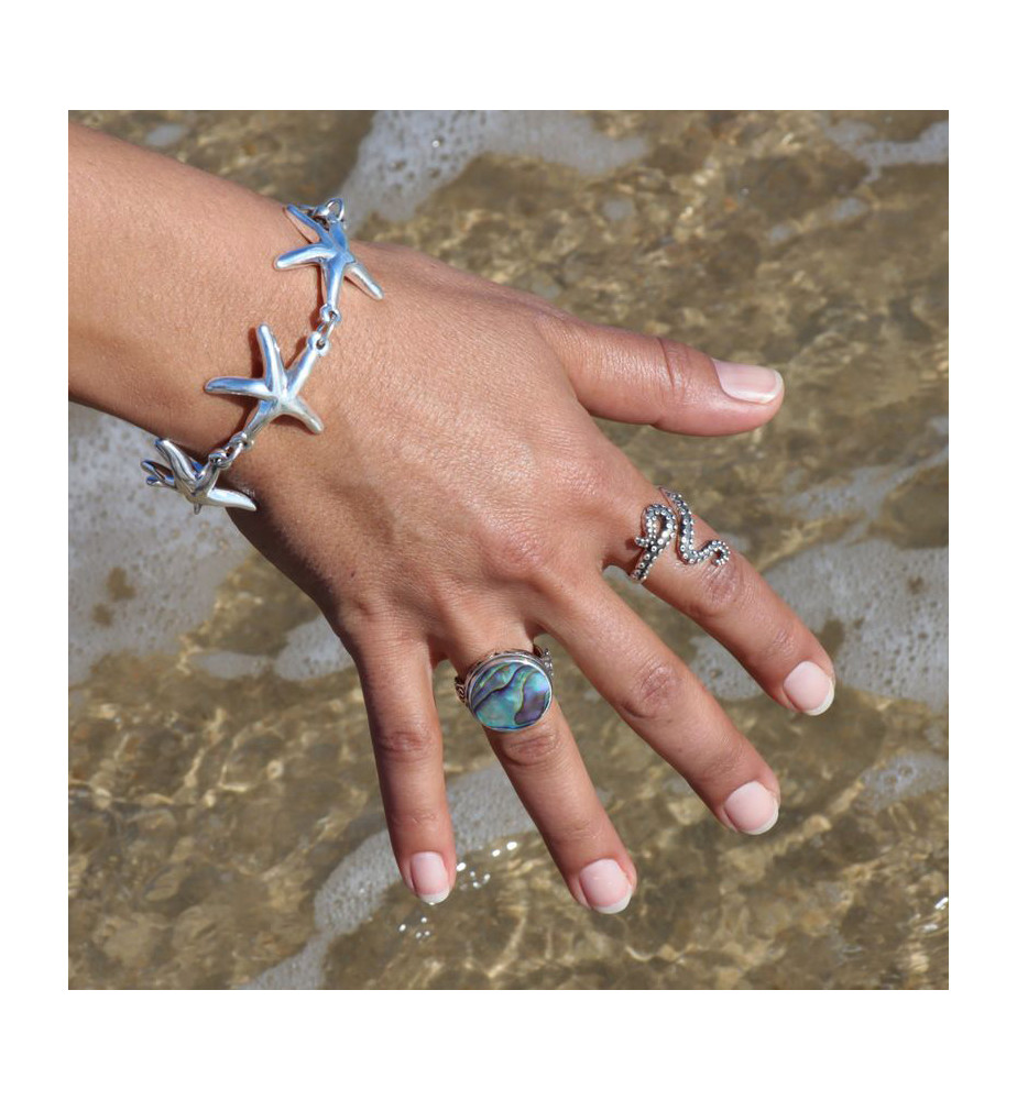 bracelet argent avec etoile